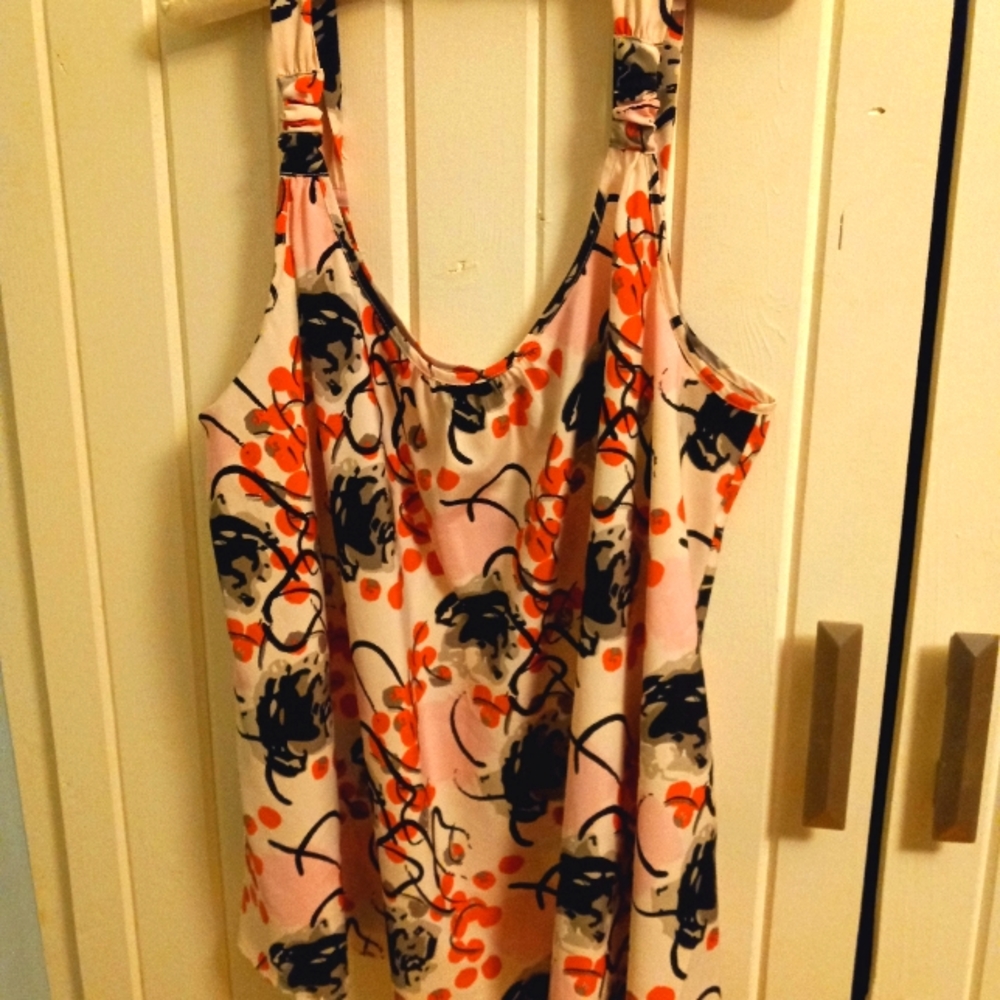 Cherry pink sleeveless blouse